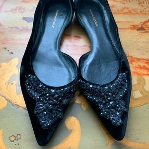 Banana Republic Beaded Velvet Flats